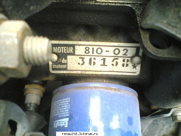 dacia 1300 din 1970 placuta motor