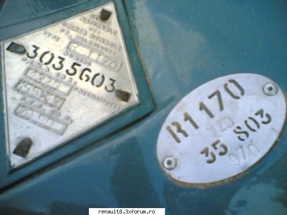 placute renault dacia 1300 din 1970